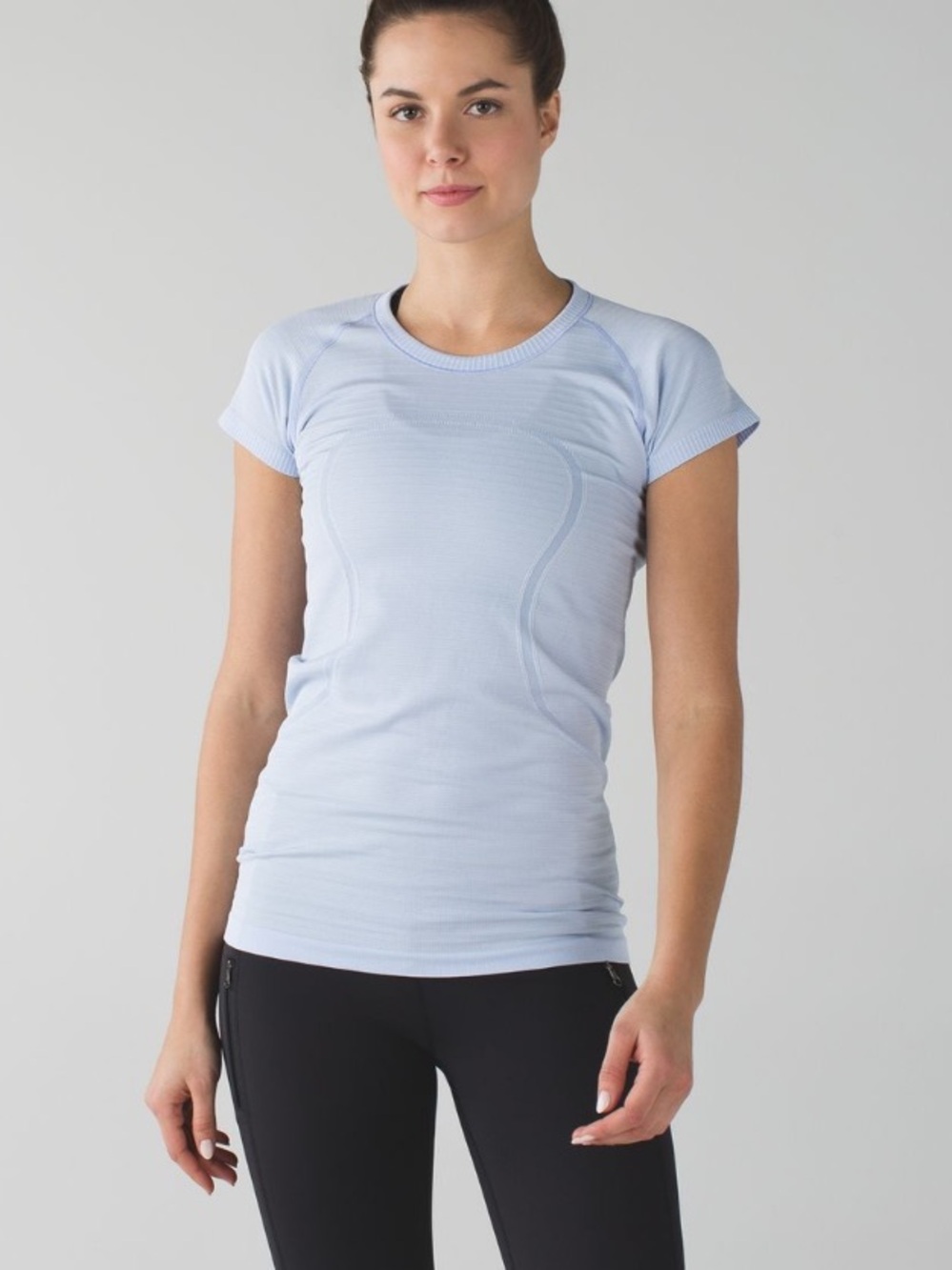 lululemon athletica Light Blue Short Sleeve Seamless Swiftly Tee SZ 6